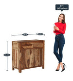 Load image into Gallery viewer, Detec™ Solid Wood Sideboard - Rustic Teak Finish 
