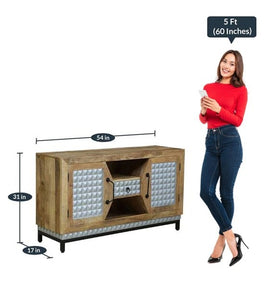 Detec™ Stylish Solid Wood Sideboard 