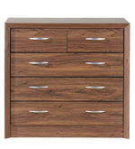 Load image into Gallery viewer, Detec™ Wide Chest of 5 Drawers - Columbia Walnut Finish
