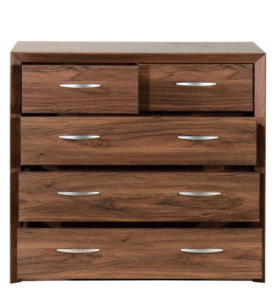 Detec™ Wide Chest of 5 Drawers - Columbia Walnut Finish