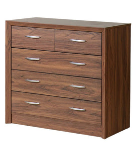 Detec™ Wide Chest of 5 Drawers - Columbia Walnut Finish