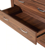 Load image into Gallery viewer, Detec™ Wide Chest of 5 Drawers - Columbia Walnut Finish
