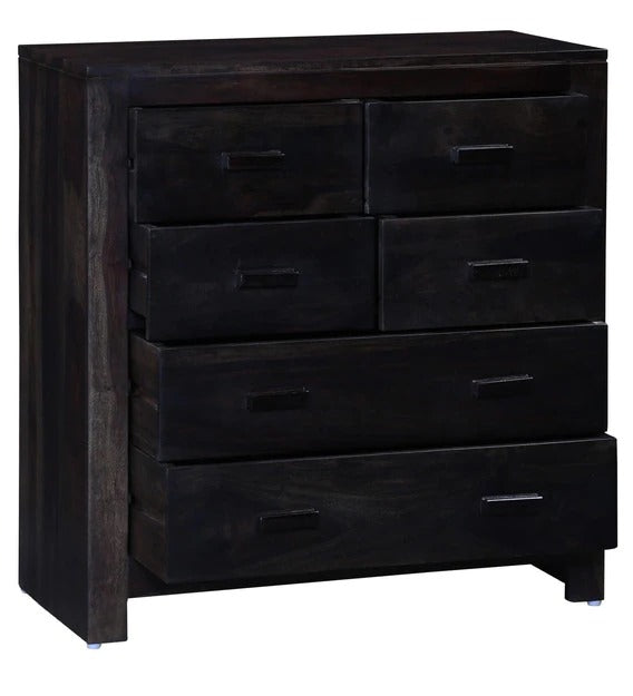 Detec™ Solid Wood Chest of Drawers - Warm Chestnut Finish