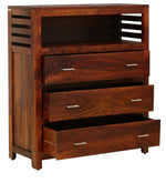 Load image into Gallery viewer, Detec™ Solid Wood Chest of Drawers - Honey Oak Finish

