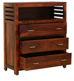 गैलरी व्यूवर में इमेज लोड करें, Detec™ Solid Wood Chest of Drawers - Honey Oak Finish
