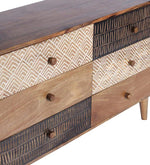 Load image into Gallery viewer, Detec™ Hand Carved Chest of Drawers - Teak Finish
