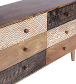 गैलरी व्यूवर में इमेज लोड करें, Detec™ Hand Carved Chest of Drawers - Teak Finish
