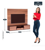 Load image into Gallery viewer, Detec™  TV Unit - Exotic Teak and Flowery Wenge Finish 
