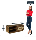 Load image into Gallery viewer, Detec™ TV Unit with 2 Drawers - Natural Wood Finish 
