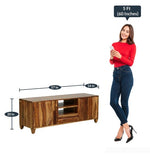 Load image into Gallery viewer, Detec™ Solid Wood Entertainment Unit - Rustic Teak Finish 
