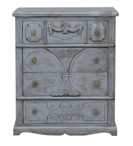 Detec™ Stylish Solid Wood Chest Of Drawer - Distress Finish