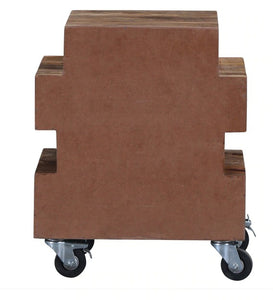 Detec™ Solid Wood Chest of Drawers with wheels - Distress Finish