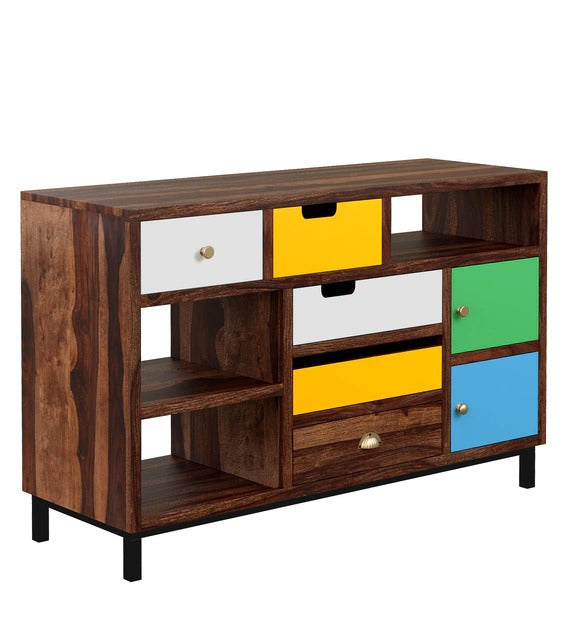Detec™ Solid Wood Chest of Drawers - Multi-Colour Finish