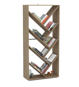 Detec™ Book Shelf Cum Display Unit - Brown Finish