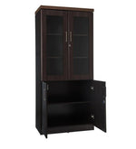 Load image into Gallery viewer, Detec™ 4 Door Book Case - Classic Walnut Finish
