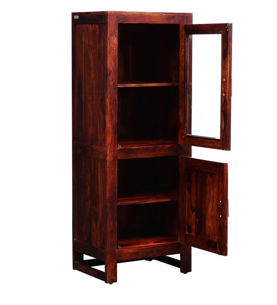 Detec™ Solid Wood Book Case Wooden Finish