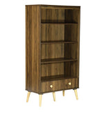 Load image into Gallery viewer, Detec™ Book Shelf with One Drawer - Columbia Walnut Finish
