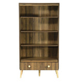 Load image into Gallery viewer, Detec™ Book Shelf with One Drawer - Columbia Walnut Finish
