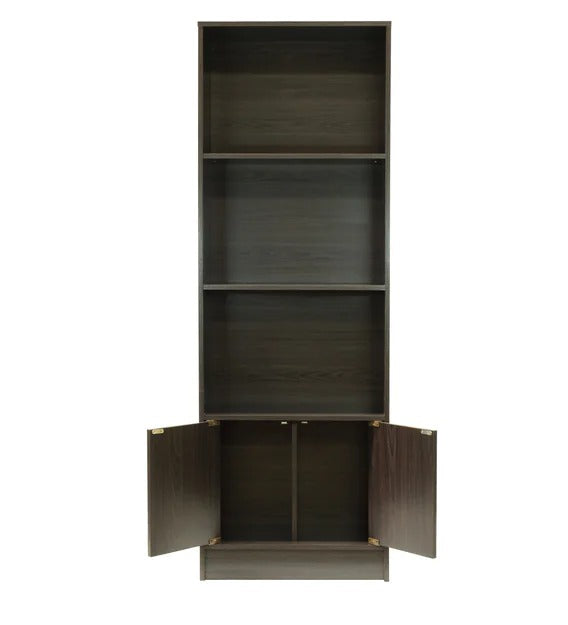 Detec™ 3 Tier Book Shelf with Bottom Cabinet - Wenge Finish