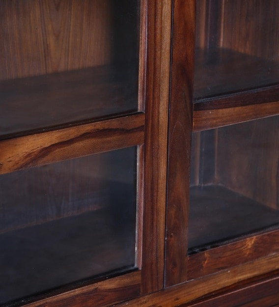 Detec™ Solid Wood Book Case with Glass door 