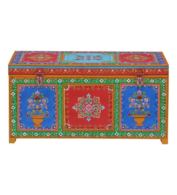Detec™ Solid Wood Hand-Painted Trunk - Multi-color