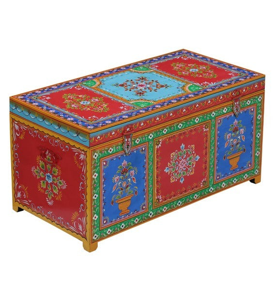 Detec™ Solid Wood Hand-Painted Trunk - Multi-color