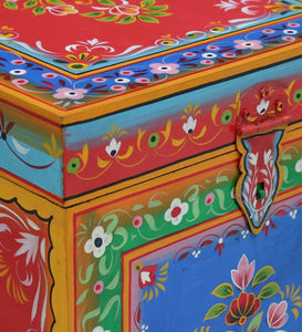 Detec™ Solid Wood Hand-Painted Trunk - Multi-color