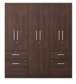 गैलरी व्यूवर में इमेज लोड करें, Detec™ 6 Door Wardrobe with 2 Drawers - Walnut Rigato Color
