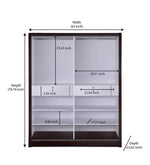 Load image into Gallery viewer, Detec™ Sliding Wardrobe - Brown &amp; White Finish
