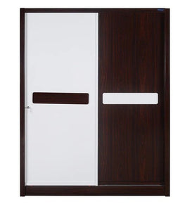 Detec™ Sliding Wardrobe - Brown & White Finish