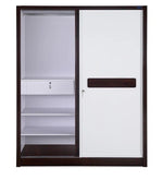 Load image into Gallery viewer, Detec™ Sliding Wardrobe - Brown &amp; White Finish
