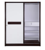 Load image into Gallery viewer, Detec™ Sliding Wardrobe - Brown &amp; White Finish
