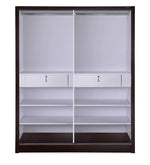 Load image into Gallery viewer, Detec™ Sliding Wardrobe - Brown &amp; White Finish
