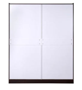 Detec™ Sliding Wardrobe - Brown & White Finish