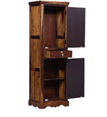 Load image into Gallery viewer, Detec™ Solid Wood 1 Door Wardrobe - Provincial Teak Finish
