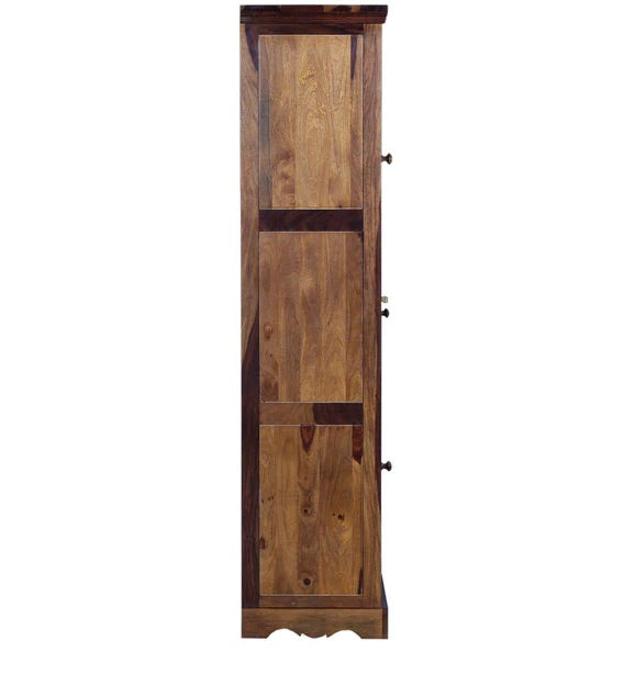 Detec™ Solid Wood 1 Door Wardrobe - Provincial Teak Finish