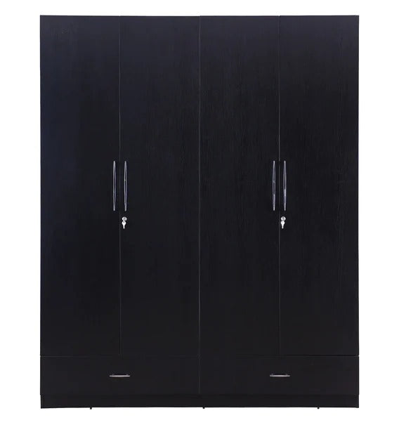 Detec™ 4 Door Wardrobe with Drawer - Wenge Color