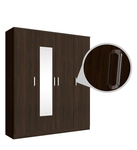 Detec™ 4 Door Wardrobe - Chocolate Finish