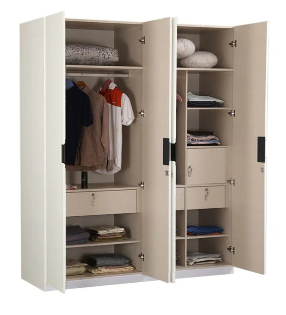 Detec™ 4 Door Wardrobe - Glossy White Color