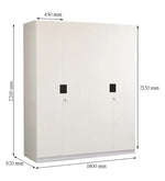 Load image into Gallery viewer, Detec™ 4 Door Wardrobe - Glossy White Color
