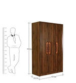 Load image into Gallery viewer, Detec™ 3 Door Wardrobe - Columbia Walnut Finish
