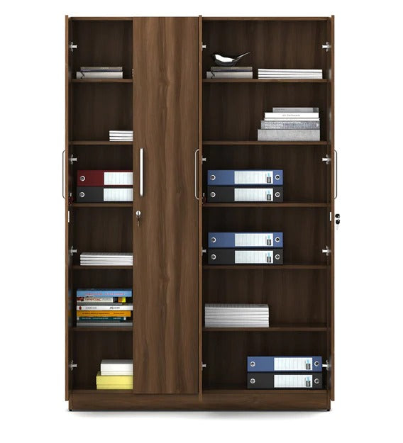 Detec™ 4 Door Wardrobe - Moldau Akazia Brown Color