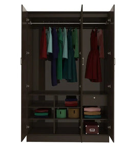 Detec™ Wooden 3 Door Wardrobe - Wenge Finish