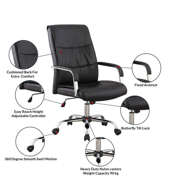Detec™ Ergonomic Chair - Black Color 