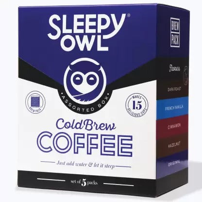 Sleepy Owl Cold Brew Assorted Coffee (Set Of 5 & 3 Per Unit)
