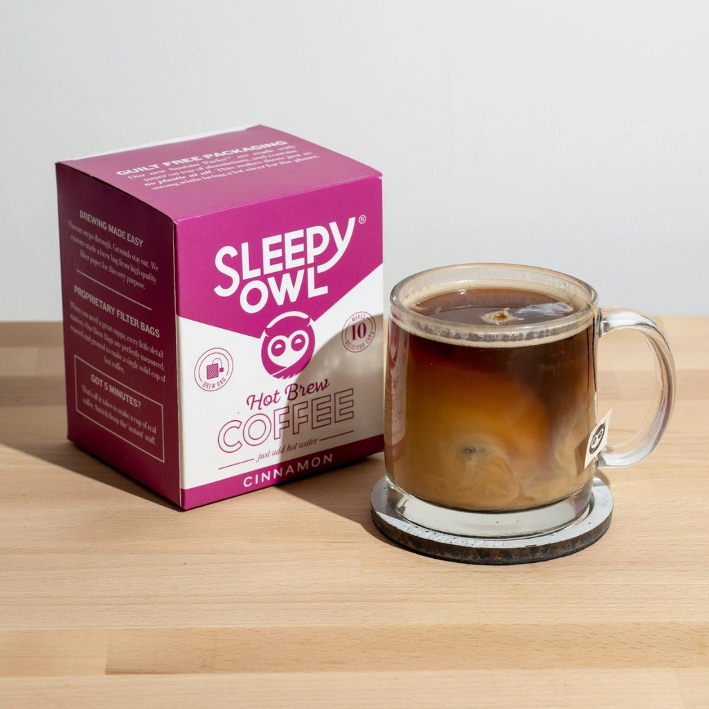 Sleepy Owl Hot Brew Cinnamon Coffee (Set Of 10 Per Unit)