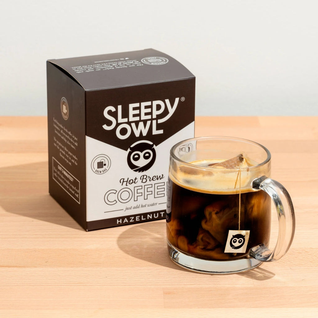 Sleepy Owl Hot Brew Hazelnut Coffee (Set Of 10 Per Unit)