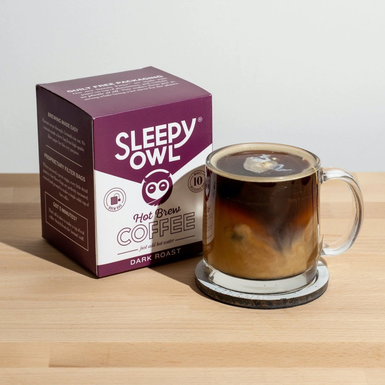 Sleepy Owl Hot Brew Dark Roast Coffee (Set Of 10 Per Unit)