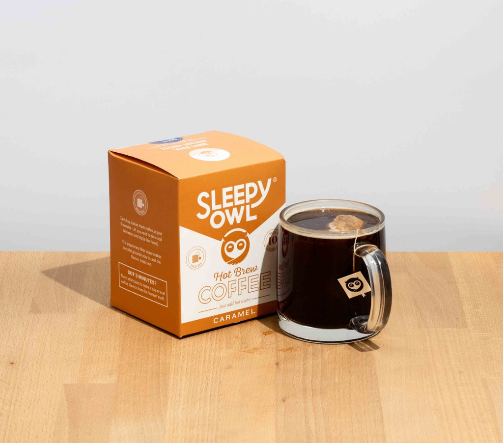 Sleepy Owl Hot Brew Caramel  Coffee (Set Of 10 Per Unit)