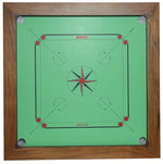 Load image into Gallery viewer, Detec™ Synco Green carrom with black/ Natural  frame Carrom Board
